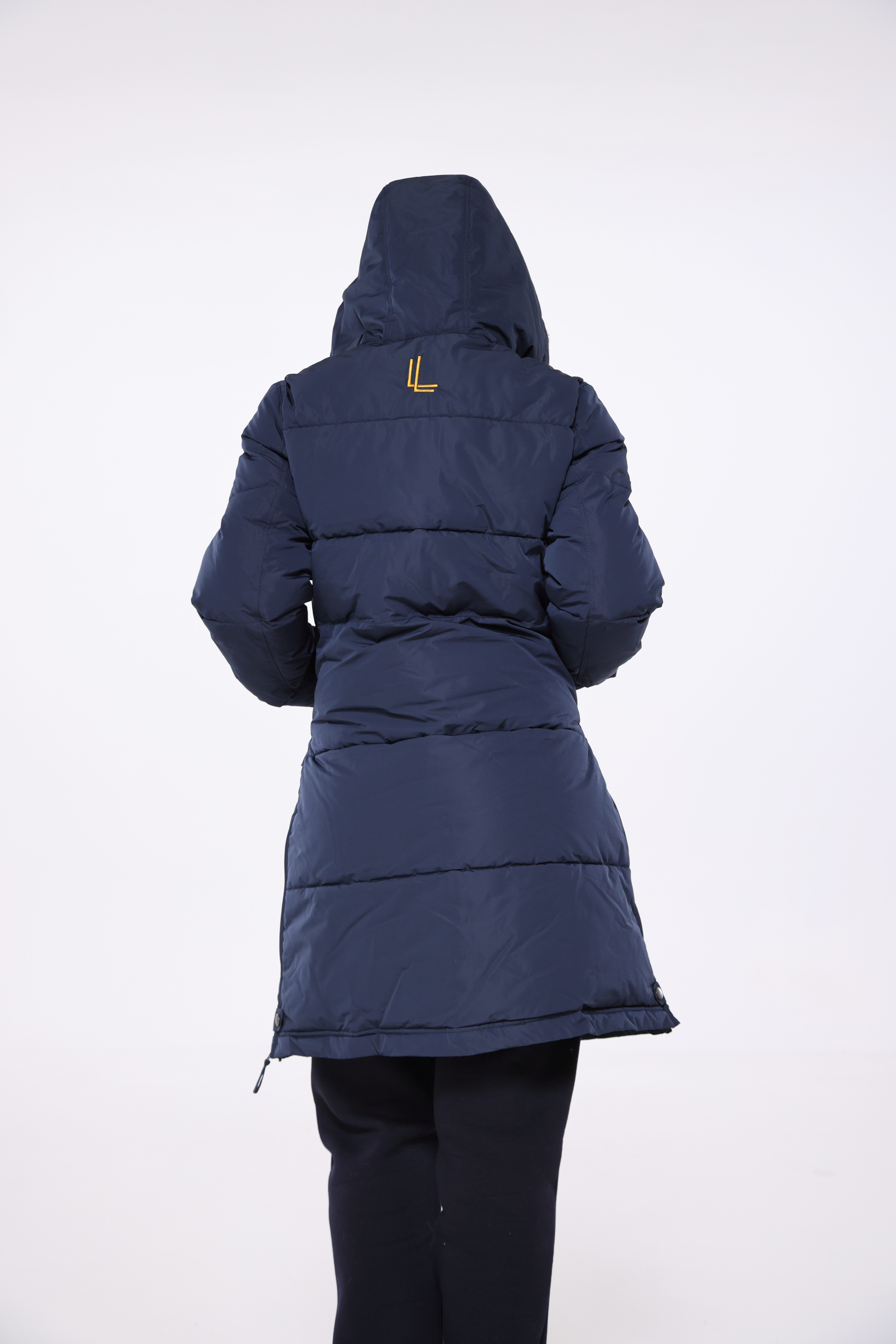 LUA Mantel midi Parka mit Kapuze navy